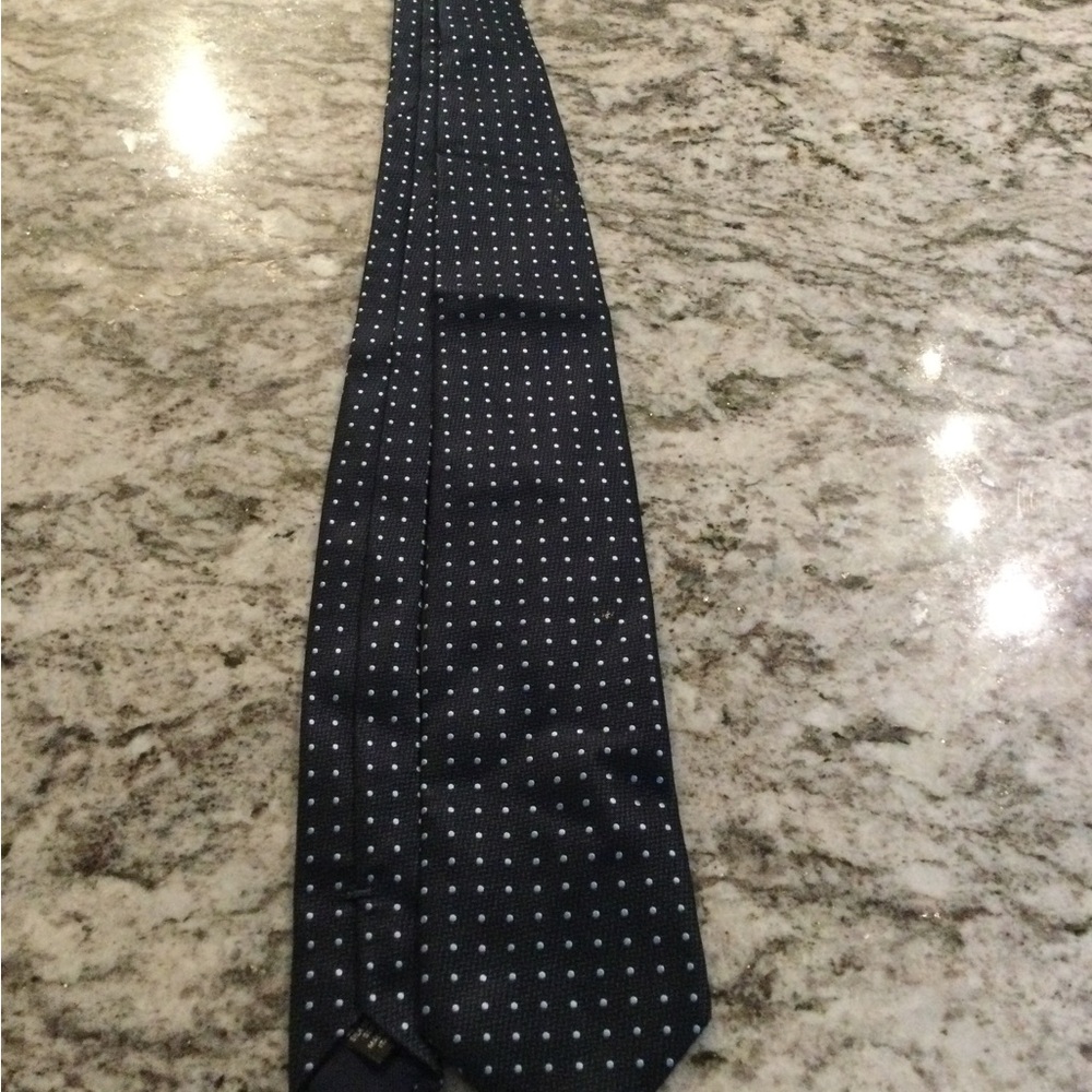 Navy Blue Polka Dot Tie - Classic Men's Dress Tie